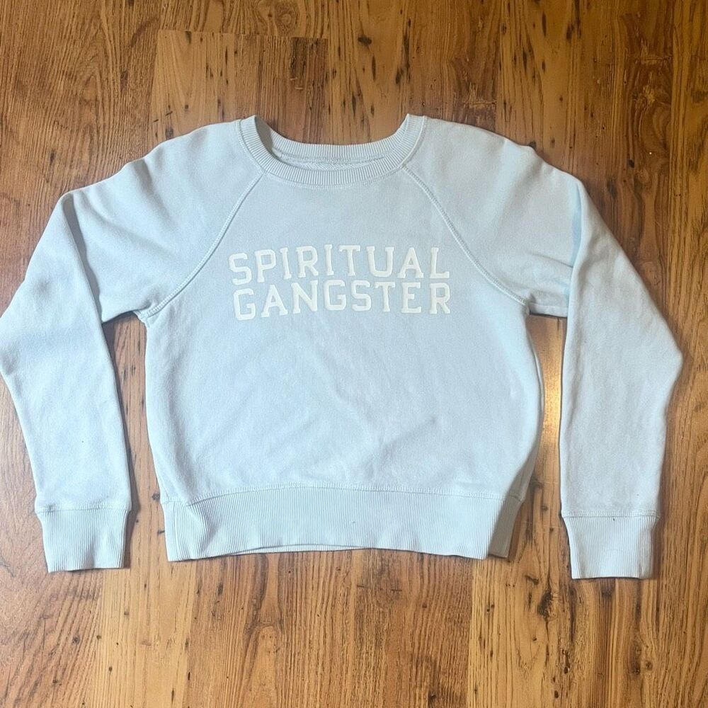 Spiritual Gangster Kids Light Blue Preowned Sz S (10) Sweatshirt